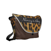 Cheetah Print Courier Bag