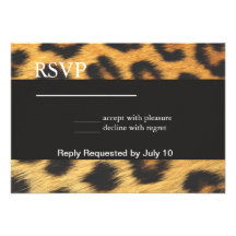Cheetah Print Personalized Invitation