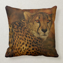 Cheetah throw pillow