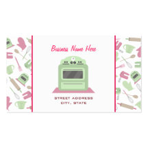 Chef Caterer Business Card - Kitchen Pattern