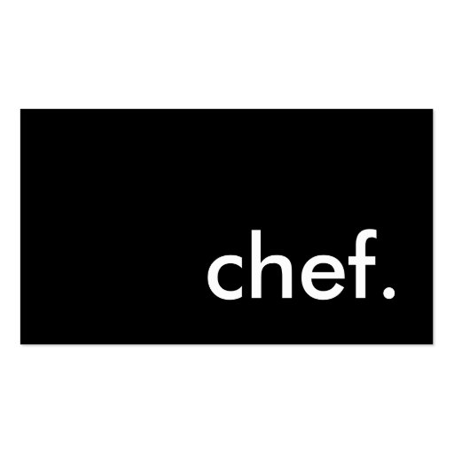 chef. (colour customisable) business card template