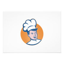 Chef Cook Baker Retro Personalised Invitation