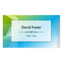 Chef / Cook - Modern Elegant Simple Business Cards