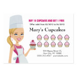 Chef Cupcake Rewards Chubby Card Business Cards