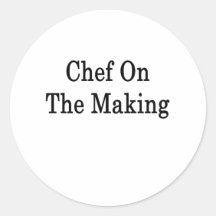 Chef On The Making Round Sticker