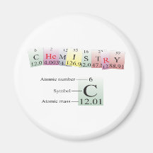 Chemistry Spelled with elements Fridge Magnet