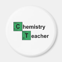 Chemistry Teacher black Fridge Magnets