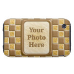Chequerboard - Chocolate Marshmallow iPhone 3 Tough Cases
