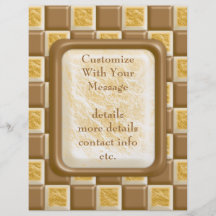 Chequerboard - Chocolate Marshmallow Personalized Flyer