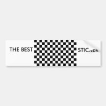 chequerboard, THE BEST, STICKER Bumper Stickers