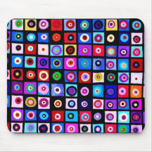 Chequered Circles (multiple products selected) Mousepad