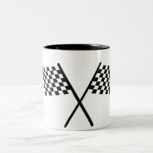 chequered flag coffee mugs