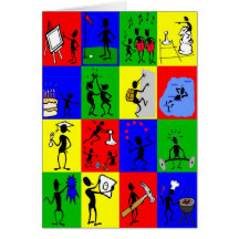 Chequered Fun And Games Cards