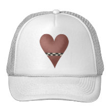 Chequered Heart Mesh Hat