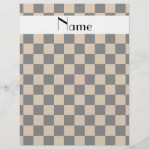 Chequered pattern in brown personalised flyer