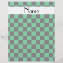 Chequered pattern in green.png personalized flyer