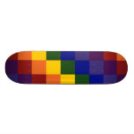 Chequered Rainbow Custom Skate Board