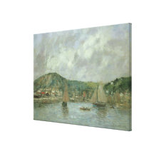 Cherbourg, 1883 (oil on canvas) stretched canvas print