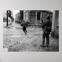 Cherbourg France U.S. Street Fighting World War II Posters