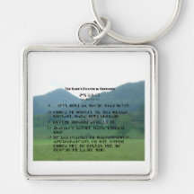 Cherokee Lord's Prayer at Wolf Fork Valley Key Chain