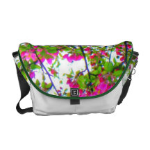 'Cherry Blossom Abstract' Rickshaw Messenger Bag
