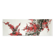 Cherry Blossom Bookmark Business Card Template