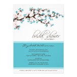 Cherry Blossom Bridal Shower Invitation (aqua)