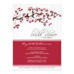Cherry Blossom Bridal Shower Invitation (crimson)