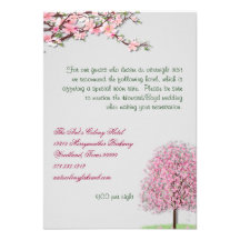 Cherry Blossom Custom  Accommodations Card