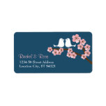 Cherry Blossom Garden (Navy) Wedding  Address Personalised Address Label