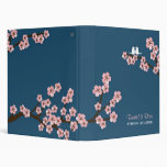 Cherry Blossom Garden (Pink Navy) Wedding 3 Ring Binder