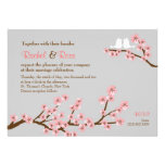 Cherry Blossom Garden Wedding Personalised Announcement