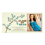 Cherry Blossom Graduation Announcement (sage) Customized Photo Card