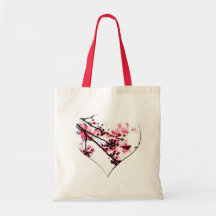 Cherry Blossom Heart Bags