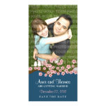 Cherry Blossom (Navy) Save the Date Photo Photo Cards