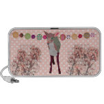 Cherry Blossom Pretty Pink Fawn Doodle Speaker speakers
