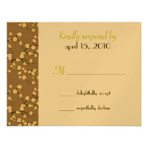 cherry blossom rsvp invitation