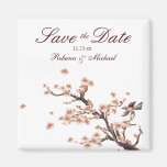 Cherry Blossom Save the Date Wedding Magnets