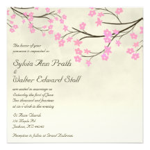 Cherry Blossom Wedding Invitation