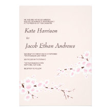 Cherry Blossom Wedding Invite // Blush