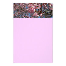 Cherry Blossoms and Bee Stationery