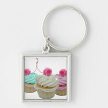 Cherry cupcakes keychain