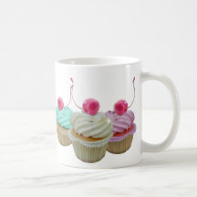 Cherry cupcakes mugs