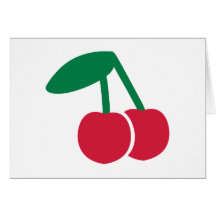 Cherry fruit greeting cards