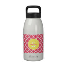 Cherry quatrefoil Reusable water bottle