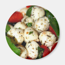 Cherry Tomato and Mozzarella Salad Fridge Magnets