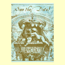 Cherub 18th Century Design Save the Date invitations