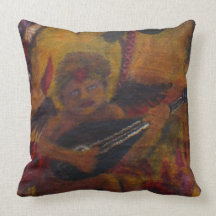 Cherub's Garden Throw Pillow