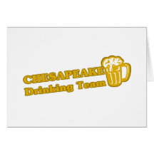Chesapeake Drinking Team tee shirts Card