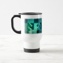 Chessboard Knights Plastic Travel Mug